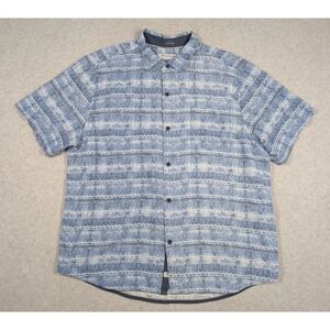 Tommy Bahama Men Shirt XXL The Coconut Point Tribal Aztec Button Up Short Sleeve